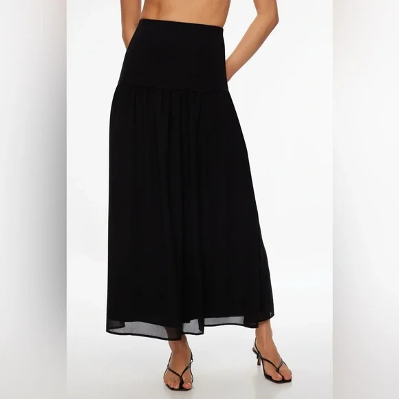 🆕 BNWT Dynamite Mixed Media Drop Waist Maxi Skirt - Picture 4 of 5